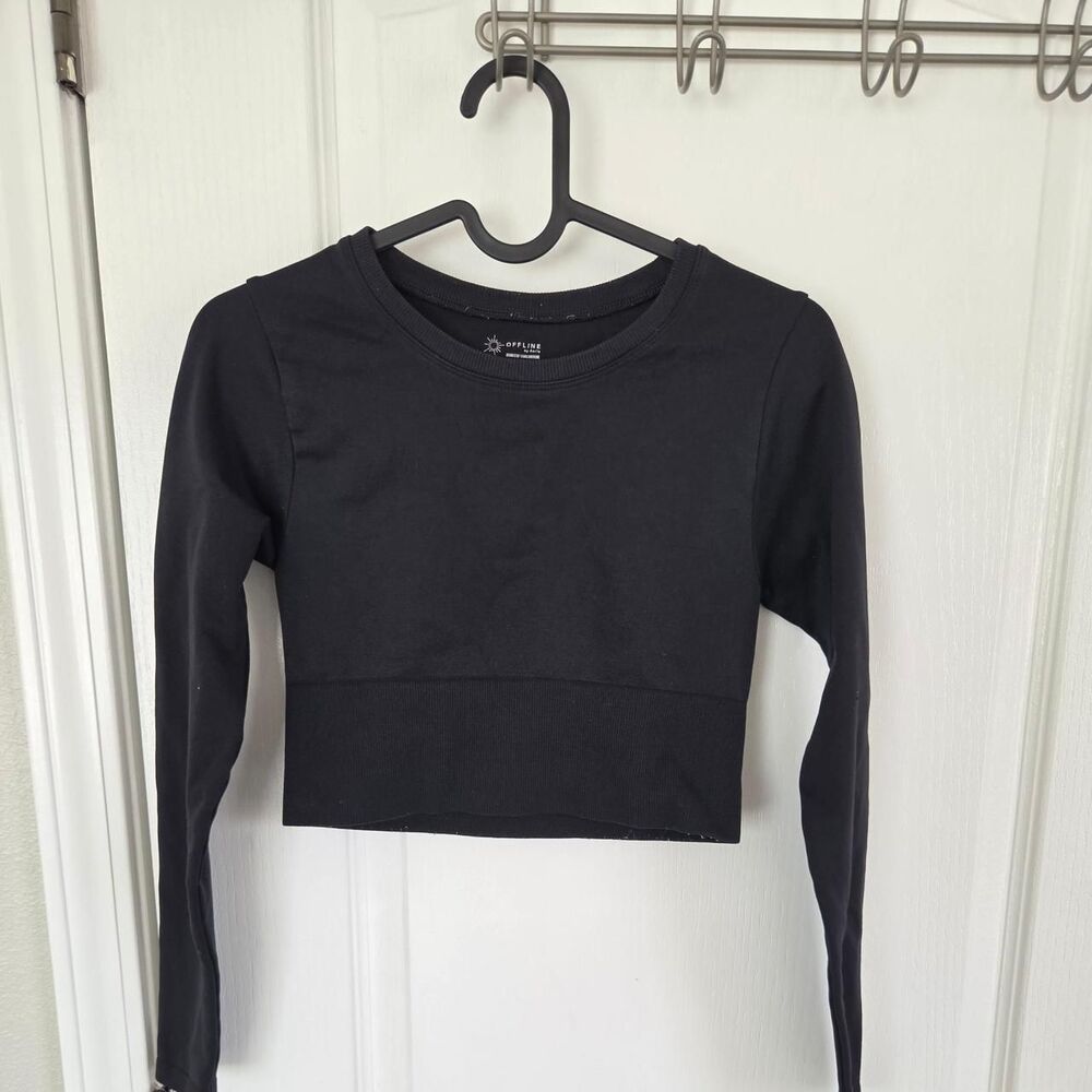 Aerie Women's Black Crop-top